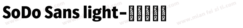 SoDo Sans light字体转换